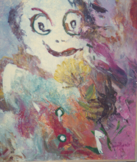 The Clown with flower